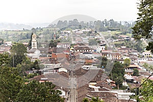 Sceneries of Lookout of Salento in Quindio, Colombia. photo